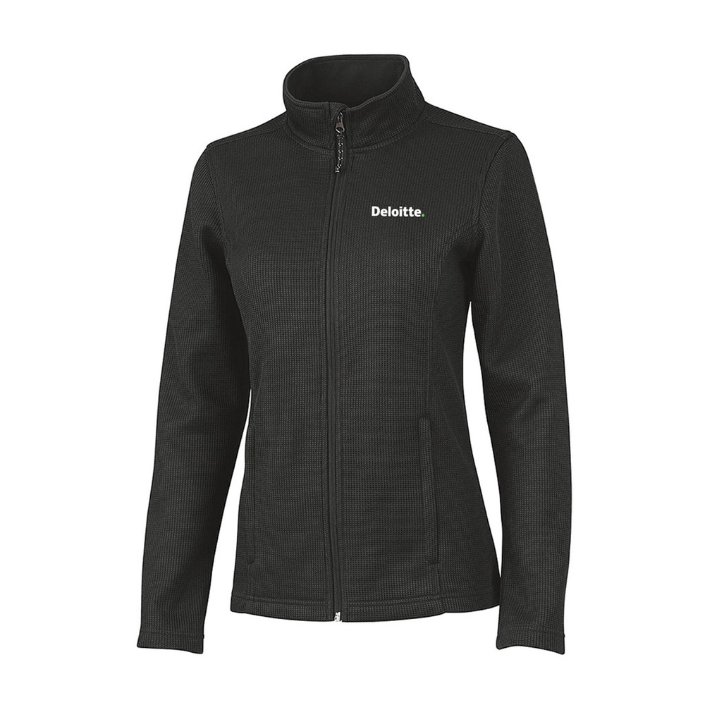 NWT Deloitte Women’s Heritage Rib Knit Jacket from Charles River Apparel